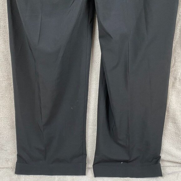 Ben Hogan Mens Dress Pants Size 34x30 Black Pleated Polyester Blend Straight Leg - Picture 9 of 12